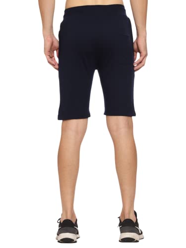 Image of MARK LOUIIS Men's Cotton Blend Shorts with 2 Zipper Pockets + 1 Back Pocket | Lightweight Breathable Casual Shorts | Elastic Waist Comfortable Fit | Multi-Color | M to 7XL