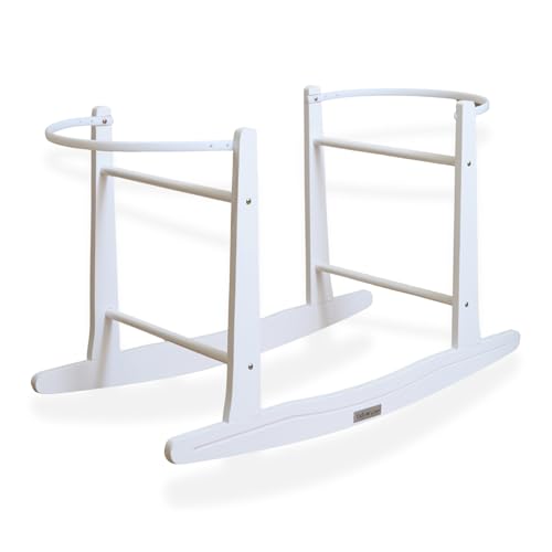 Clair de Lune Soporte para cesta mecedora de moisés, color blanco
