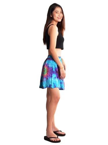 Orient Trail Women's Bohemian Hippie Tie Dye Knee Length Skirt Small Medium Large X-Large2