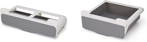Joseph Joseph CupboardStore - Organizador de almacenamiento de cajones extraíbles debajo del estante para gabinete, gris y organizador de especias