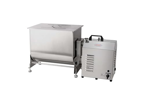 Image of Hakka 90lb /45L Electric Meat Mixer, Stainless Steel 60L Capacity Tilt Tank Commercial Meat Mixer with Motor for Sausage Restaurant Food Processing Equipment