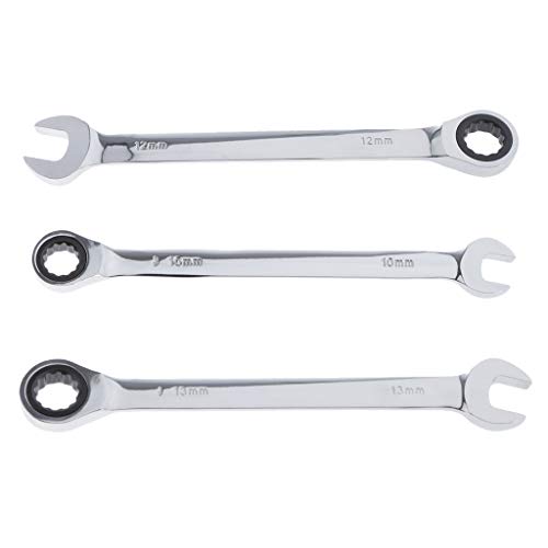 homozy 3 Peças 72-Tooth Metric Combatch Ratchet Wrench