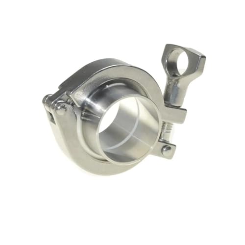 Raccordo a saldare in acciaio inossidabile, Ghiera saldata con flangia Tri Clamp SS 304 Guarnizione in silicone PTFE Dimensioni multiple(Ptfe Gasket,25mm-K50.5Clamp)