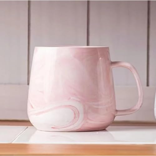 蓋付きセラミックカップ 家庭用・コーヒー・お湯・オートミール朝食対応 個性的マグカップデザイン耐高温 オフィス・家庭・カフェ通用 (コップ+ふた,ピンク 2)