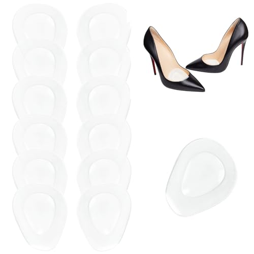Image of 12PCS Clear Metatarsal Pads for Arch Support Soft Gel Insoles for Plantar Relief of metatarsalgia