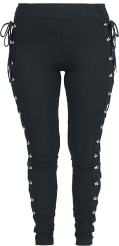 Gothicana by EMP Femme Leggings Noirs avec laçage M