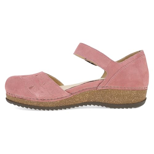 Image of Dansko Mae Mary Jane for Women - Dual-Density Cork /EVA Midsole and Lightweight Rubber Outsole Provide Durable and Comfortable Ride on Patented Stapled Construction