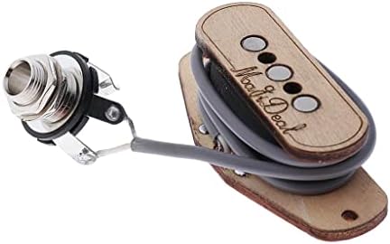 3-string Acoustic Guitar Pickup Cigar Box + Piezo Input | Maplewood Rosewood Magnet 6.35mm Output Plugs - DIY Music Upgrade image 5