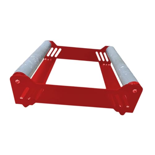 Shiwaki ホイール リムスタンド ホイールクリーニングスタンド メンテナンス リムディテーリング ローラースタンド スチール製 回転式 タイヤ&ホイールスタンド セラミックコーティング洗車用 金属サポート 自動車洗浄用品 (白いと赤い)