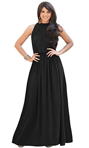 KOH KOH 2025 Sexy Sleeveless Summer Formal Flowy Casual Gown