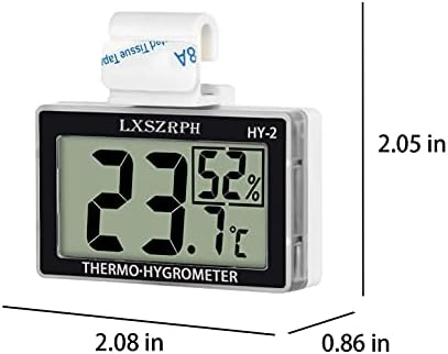 LXSZRPH Reptile Thermometer Hygrometer HD LCD Reptile Tank Digital Thermometer with Hook Temperature Humidity Meter Gauge for Reptile Tanks, Terrariums, Vivarium (1pack)