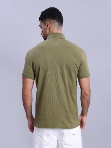 Image of Solid Slim-Fit Cotton Polo T-Shirt