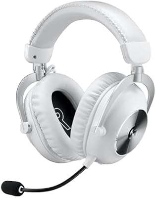 Logitech G Pro X 2 Lightspeed Auriculares Gaming inalámbricos, Mic. Brazo desmont., transductores grafeno 50 mm, DTS:X 2.0-7.1 Surround, Bluetooth/USB/3.5 mm Aux, PC, PS5, PS4, Nintendo Switch-Blanco