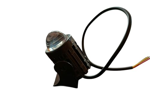 Image of Mini Steel Spotlight, Dual Color 3000K-6000K, 8-80V Vehicle Light with High /Low Beam, Black