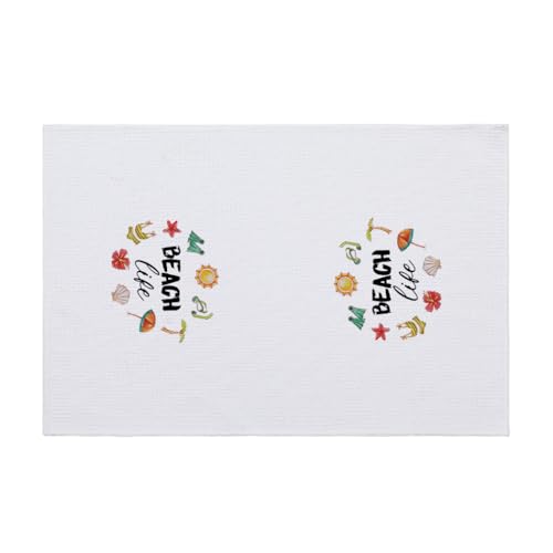 Geschirrtücher Rote Strandblume Handtücher Waffeltücher Küchentücher Geschirrhandtücher Saugfähige Trockentücher Küche Multi-Purpose Abtrockentücher Küche Handtuchset 4 Stück (40x60cm) – Bild 3