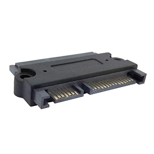 Adaptador Convertidor SATA 22P Macho a Hembra, Negro