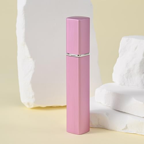Image of AstonAndia 12ml Perfume Refill Bottle Refillable Perfume Bottle Mini Travel Empty Glass Spray Bottle with Extractor Pump,Funnel (Pink)