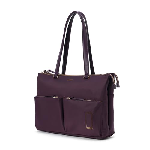 Image of MOKOBARA The Bliss Tote Bag for Women | Premium Nylon & Vegan Leather Office Handbag | Fits 15.6 Inch Laptop | Water Resistant Shoulder Bag with Detachable Strap