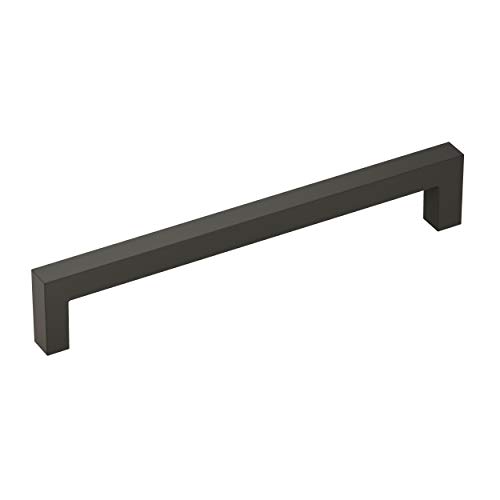 Image of Amerock Monument 6-5 /16 inch (160mm) Center-to-Center Matte Black Cabinet Pull - 10 Pack