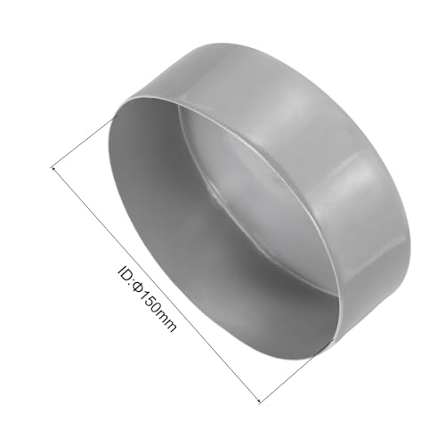 Image of uxcell 2pcs Rubber End Caps 150mm(5 15 /16 inch) ID Vinyl Round Tube Bolt Cap Cover Screw Thread Protectors Light Gray, 50mm Height