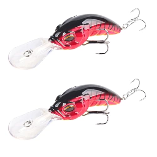 SVEETTOP Fishing Lure Bait 2PCS Minnow Fishing Bait Fishing Tackle 12.2cm Crankbait 14.5g Carp Striped Bass Floating Hard Wobbler Bait Fishing Tackle