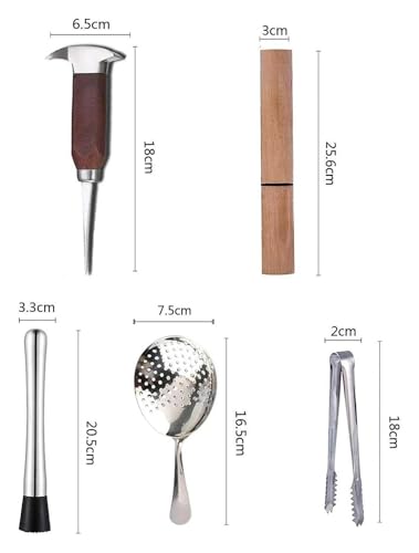 Cocktail Shaker Set Kit de Bartender Acero Inoxidable miniatura 3