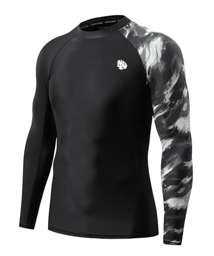 CLANE RASH GUARD HUGE SHIRTS サイズ1 ブラック Amazon.com: HUGE SPORTS Men's Rash Guard Long Sleeves UPF 50+ UV