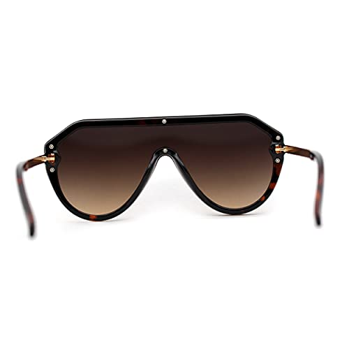 Mens Futuristic Shield Racer Rimless Sunglasses4