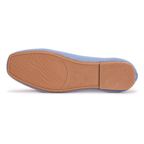 Image of Frank Mully Women's Loafer Flats Square Toe Comfortable Office Work Shoes, Cute Penny Loafer Slip On Walking Driving Shoes