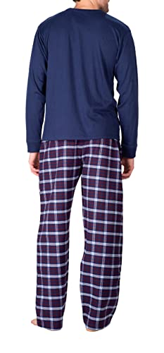 Sleephero Fathers Day Men’s Pajama Set Pajamas For Men 2 Piece Pj Set With Cotton Flannel Men Pajama Pants And Long Sleeve Henley T-Shirt Sailor Navy And Americana Plaid Xxxl #TOP5