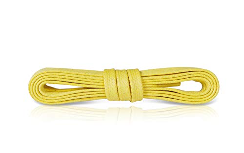 Kaps Cadarços de bota rasos encerados, 100% algodão, 5 mm - 0,19 polegadas de largura, muitas cores,