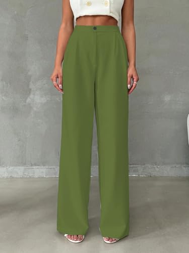 Image of Toochki Trousers for Woman Pants Women's Formal Office Korean | Black Track Pant | Straight | Cotton Spandex Stretchable Trouser | High-Waisted Bottom Wear