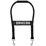Adjustable Service Dog Handle with Patch,Vest Harness Guide Leash & Accessories Kit,Dog Harness with Handle for All Dog Breeds (11-18 Inch)
