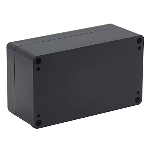 LuSumtly Project Box IP65 Waterproof Dustproof Junction Boxes ABS Plastic DIY Electronic Case, Indoor & Outdoor Electrical Box Power Cord Enclosure Black 6.22 x 3.54 x 2.36 inch (158x90x60mm)