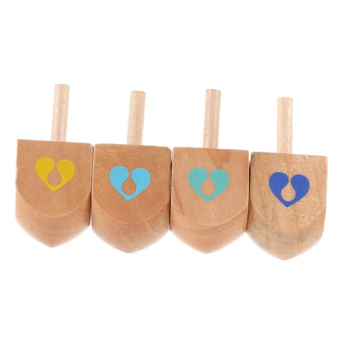 VICASKY Mini Wooden Spinning Tops Educational Sensory Toy Fidgets for School Kids' Stacking Toy Dreidel Decoration for Parties