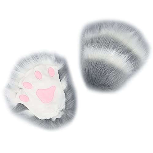Dsgzkk Gloves,Furry Anime Cosplay Props Big Bear Beast Wolf Gloves COSPLAY for Con Bear Claw Gloves Anime Party Toy Dress UP