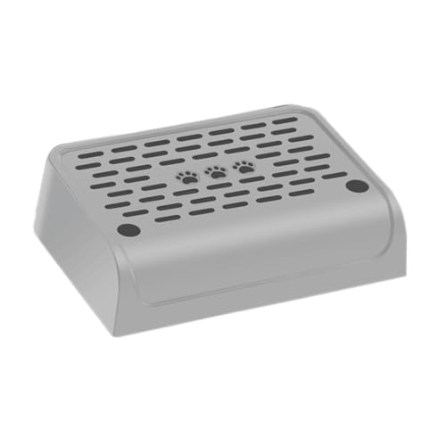 Cat Litter Step and Stair Keep Tidy Easy to Clean Washable Pet Litter Footboard Cat Pedal Step Stool for Pet Litter Tray, Silver