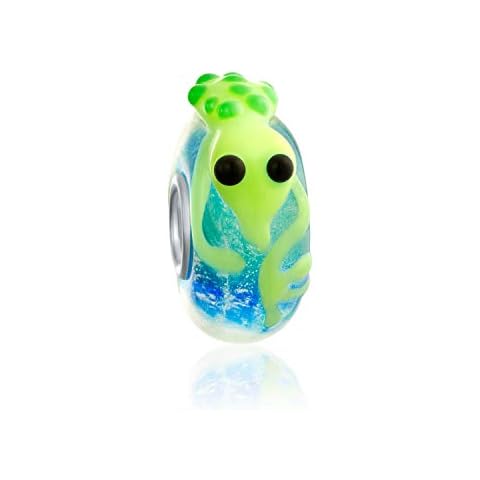 Lime Green Lizard Gecko Lampwork Charm Cover
