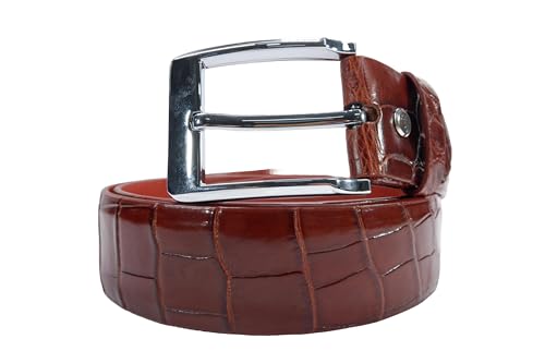 Genuine Crocodile Alligator Belly Skin Leather Casual Men's Belt 46