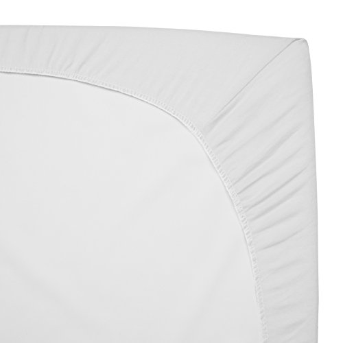 american baby company 2 pack 100 natural cotton fitted pack and play sheets 3934 x 2734 - soft amp breathable pack n play sheets for playard amp mini crib mattress white for boys amp girls