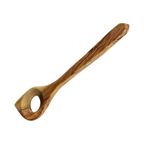 Cilio Olivenholz Kochlöffel mit Loch, 30 cm, Braun
