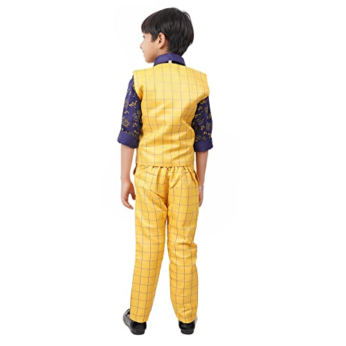 Image of Stylish 3-Piece Waistcoat, Shirt, Trouser and Bow-Tie Suit Set VC003