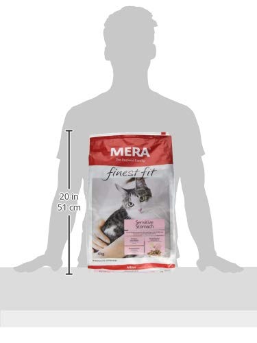 MERA Finest fit Sensitive Stomach, Katzenfutter trocken für Katzen mit sensiblem Magen, Trockenfutter aus Geflügel und Reis, Futter für einen gesunden Darm, ohne Zucker (4 kg)