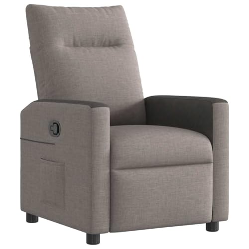 vidaXL Fauteuil inclinable Taupe Tissu, Fauteuil, Fauteuil inclinable TV, Poussette, Fauteuil inclinable pour Personnes âgées, Fauteuil canapé