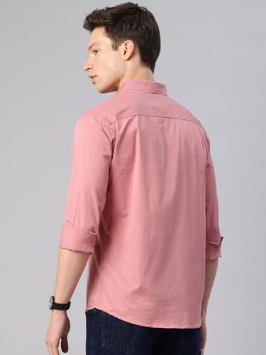 Image of Majestic Man Men's Cotton Slim Fit Solid Casual Shirt
