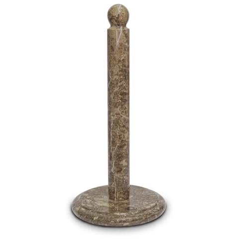 TheWolfard Luxury Handmade Fossil Marble Paper Towel Holder Stand for Kitchen Countertop, Dining Table, Cabinet, Bathrooms & Housewarming Gifts., Gray, 12.5x6x6 (PTH2021) Cover