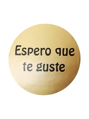 Etiquetas Adhesivas 'Espero que te guste', Doradas, 45mm, Paquete de 400 Unidades(A990219)