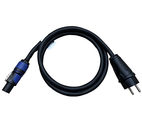 Neutrik Powercon Blu Cavo Alimentazione PowerCON 5m - Spina Schuko 230V A PowerCON Blu, 3x2,5mm², In Gomma, Per Audio/Luci Cavo Schuko Powercon - 5