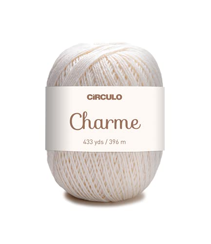 Charme 100% Cotton Threads In 10 Choices Of Colors. Suitable For 2.5Mm To 3Mm Needle And 3Mm To 4Mm Crochet Hook. Great Use For Sewing And Arts And Crafts Projects (Cream) #TOP18