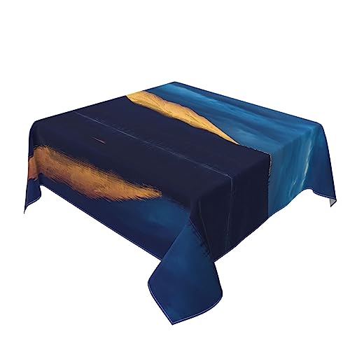 Nappe décorative haut de gamme paysage de lac | Textile de table premium infroissable - 3